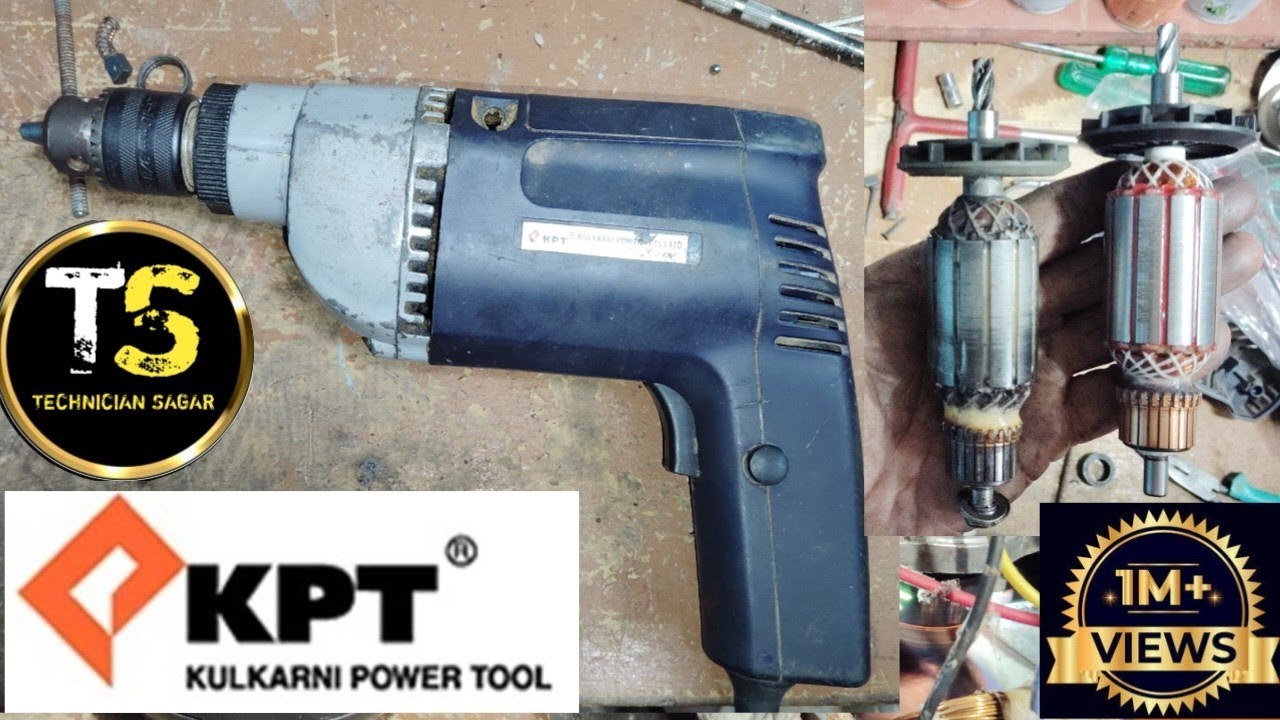 kpt drill machine armature change and repair full process,drill machine repair@TechnicianSagar