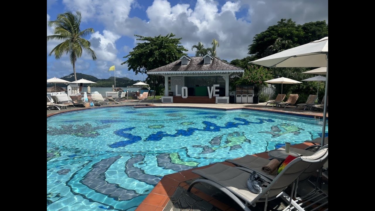 Sandals Halcyon 360 Tour Part 2:  Pools,  Water Sports, Beach