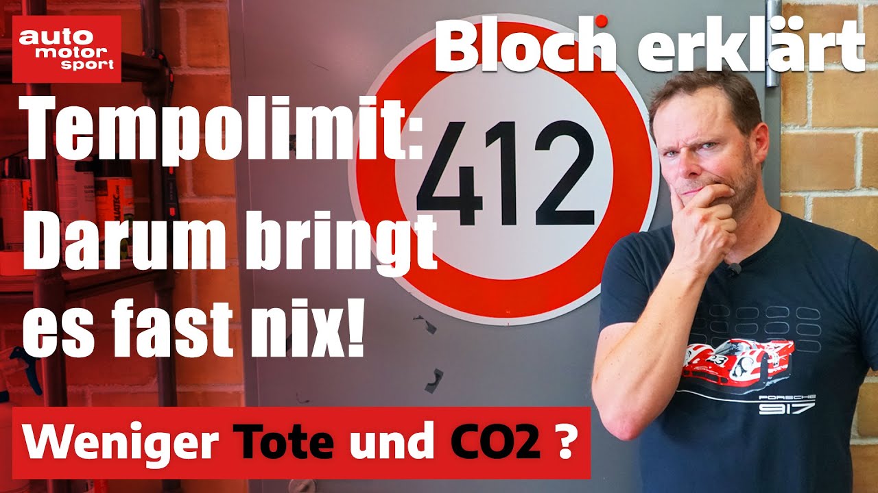 TEMPOLIMIT: Weniger Tote und CO2? Darum bringt es fast nix! Bloch erkl&auml;rt #188 | auto motor sport