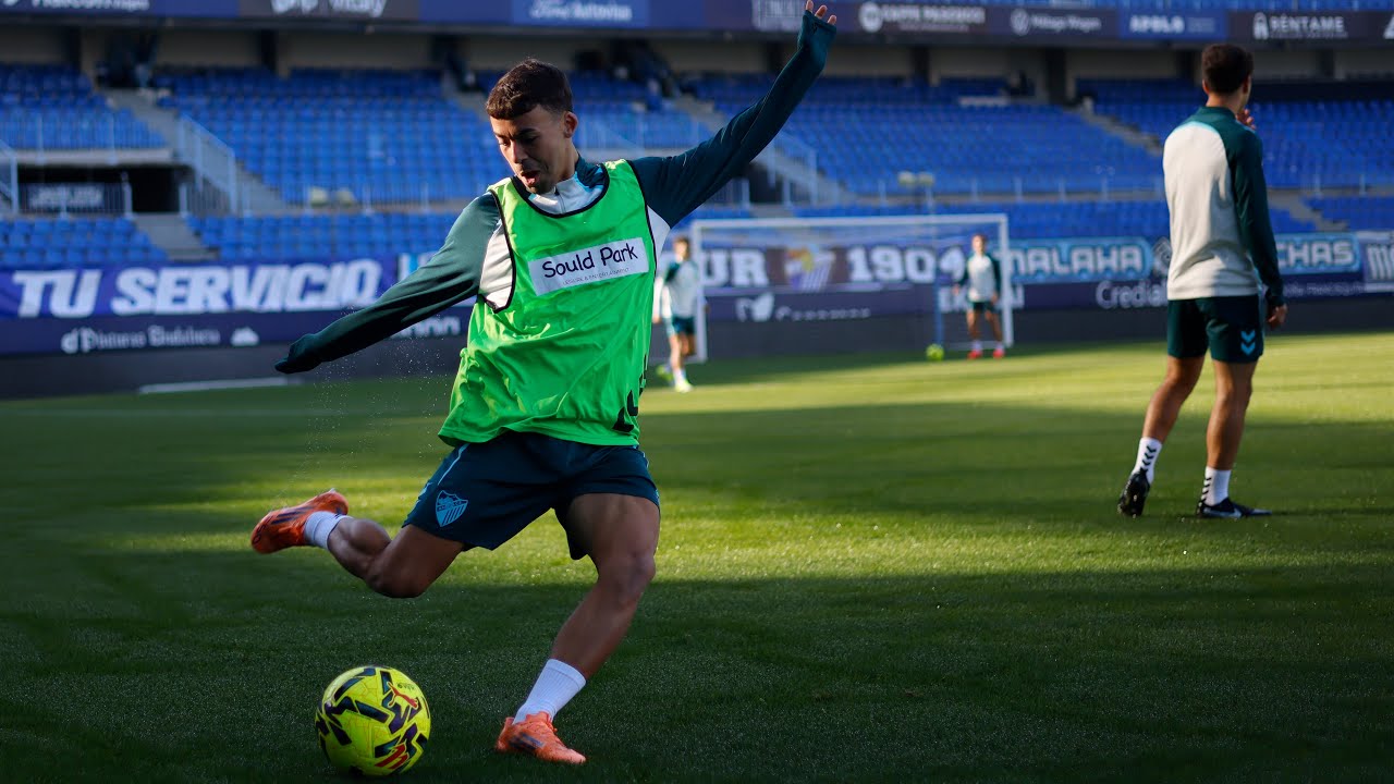 Jueves de entreno en el Estadio La Rosaleda