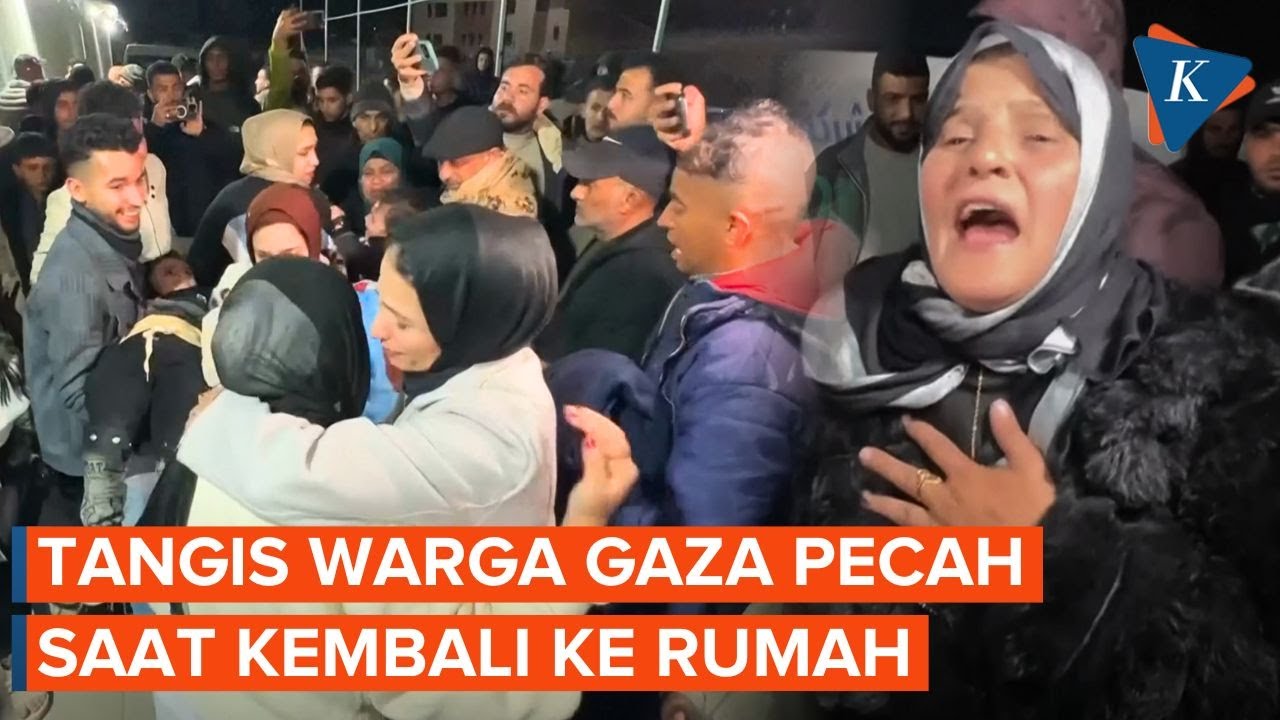 Tangis Emosional Warga Palestina Saat Kembali ke Gaza: Cukup Sudah Rasa Sakit!