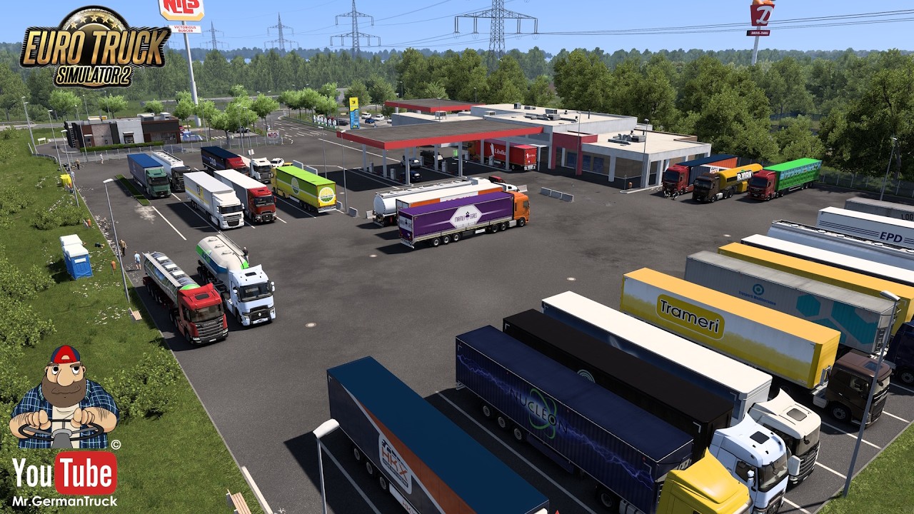 Euro Truck Simulator 2 - Rhineland Map Addon on the Road