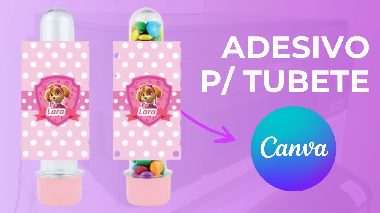 Como fazer ADESIVO PRA TUBETE |Passo a passo no Canva