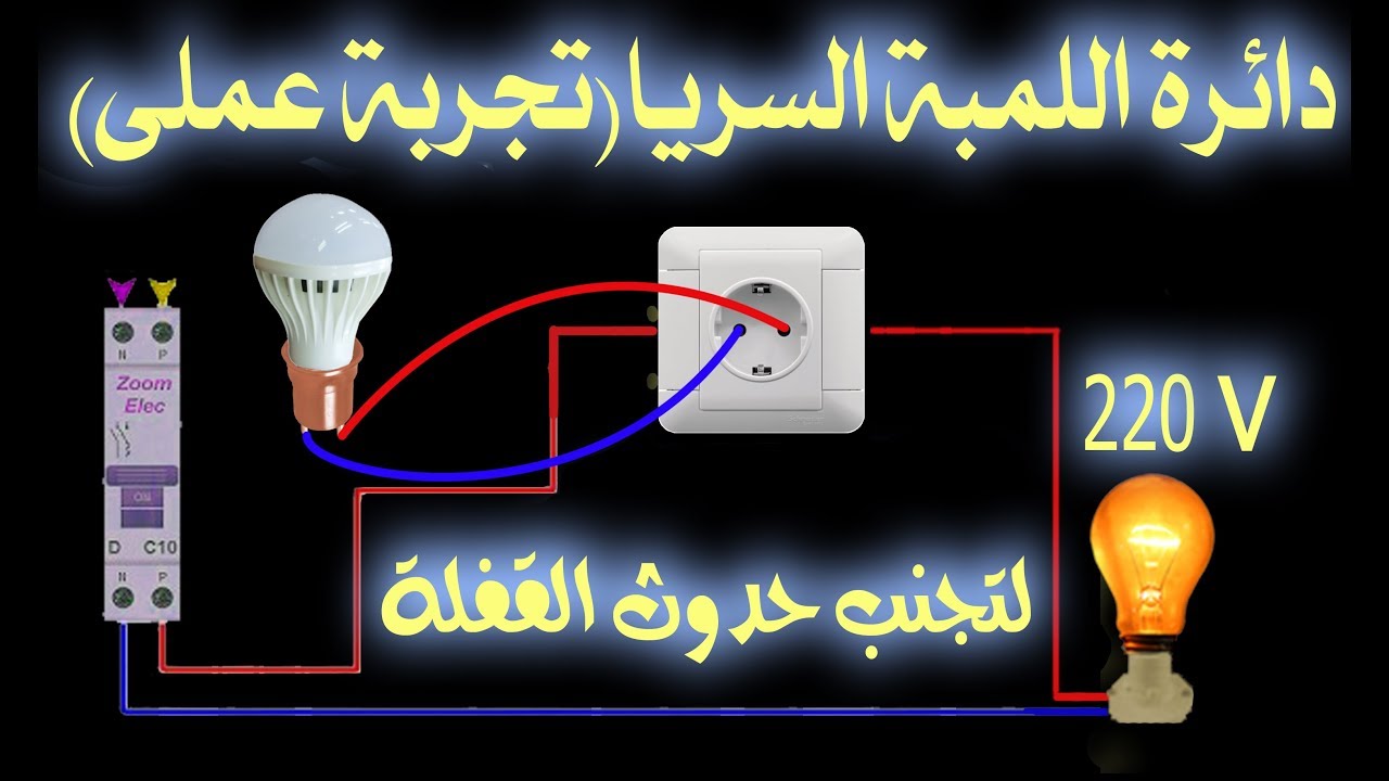 شاهد فكره عمل دايرة بريزه السريا لتجنب القفلات الكهربائيه