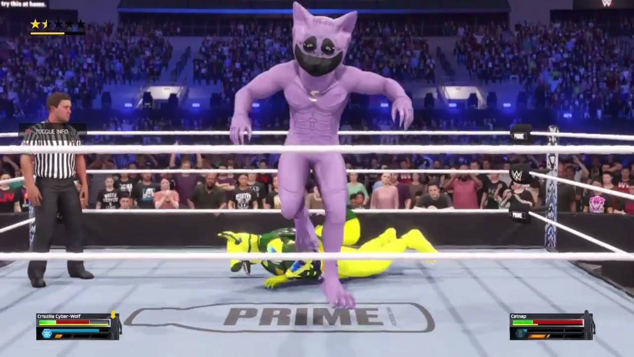 WWE 2K25: Крисзилла Кибер-Волк против Кэтнэп