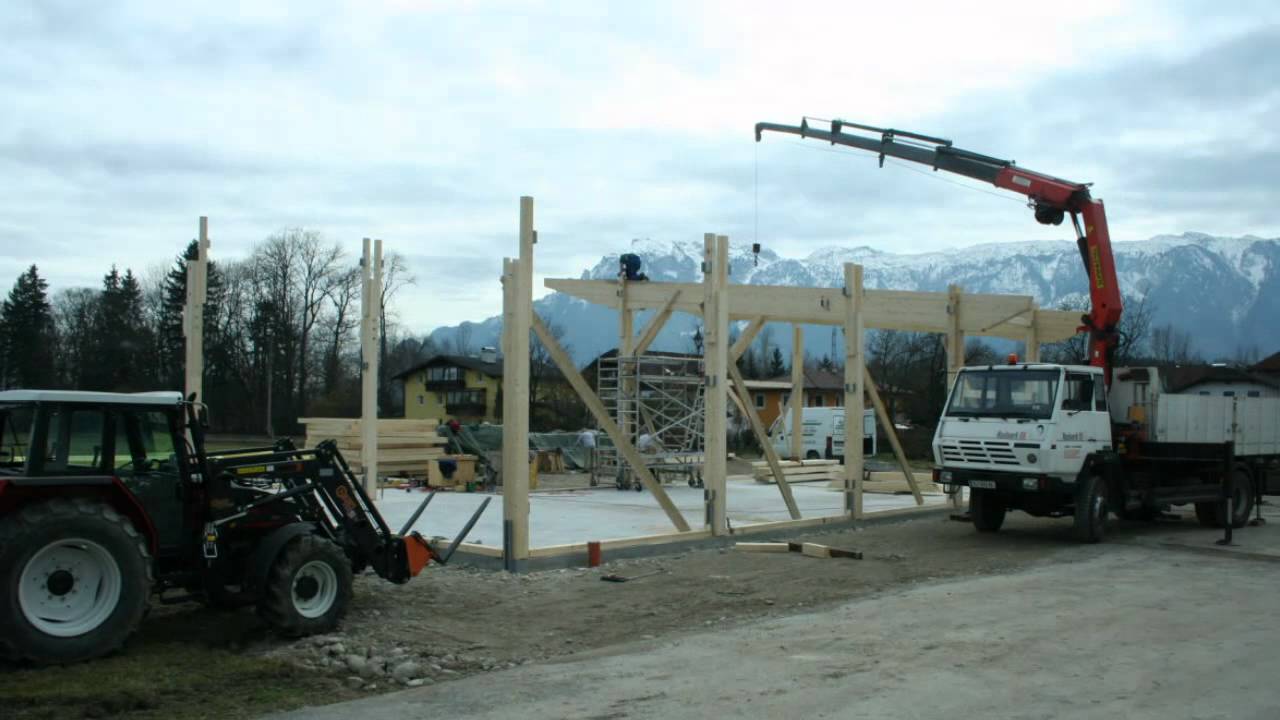 Zeitraffer-Aufnahmen Baustelle Zimmerei Irlacher Wals, 2011