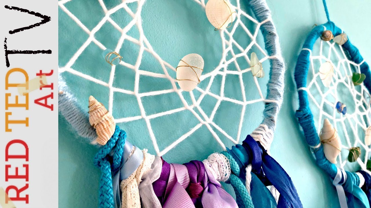 FULL DIY Mermaid Dreamcatch - Red Ted Art TV - E4