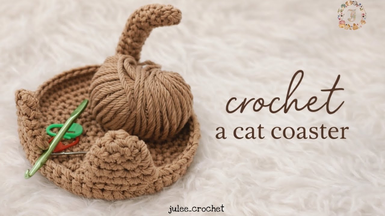 How to crochet a cat coaster