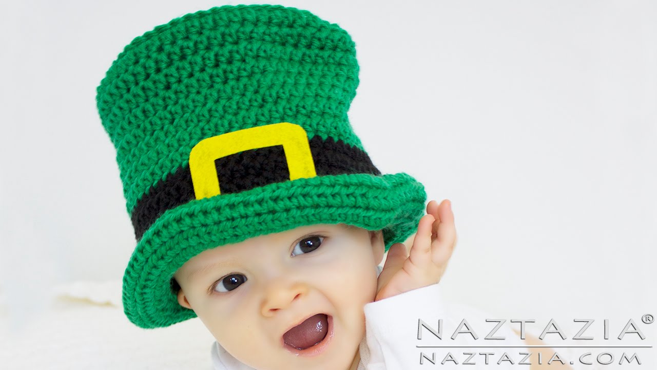 HOW to CROCHET TOP HAT - DIY Tutorial for Irish St Patrick's Day by Naztazia