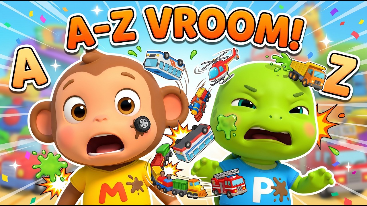 A to Z Vehicles Song 🚗🚑 | Alphabet & Vehicle Sounds for Kids and Toddlers