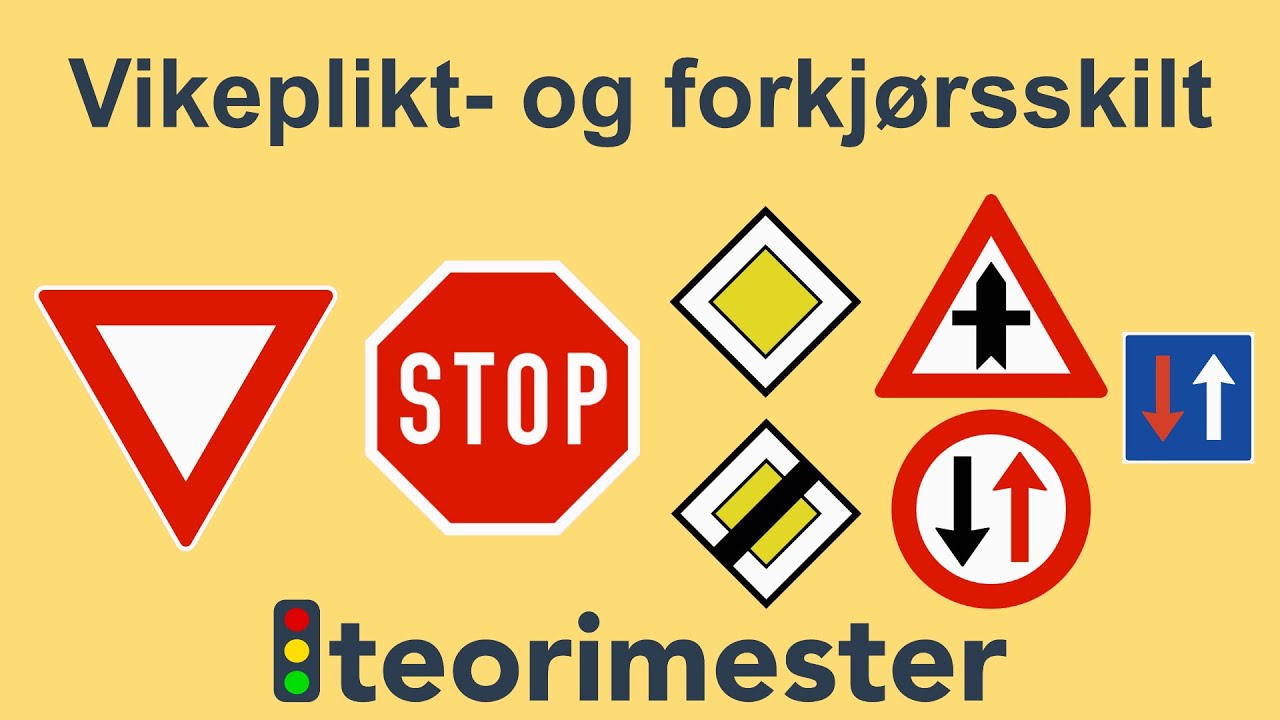 Alle norske vikeplikt og forkjørsskilt