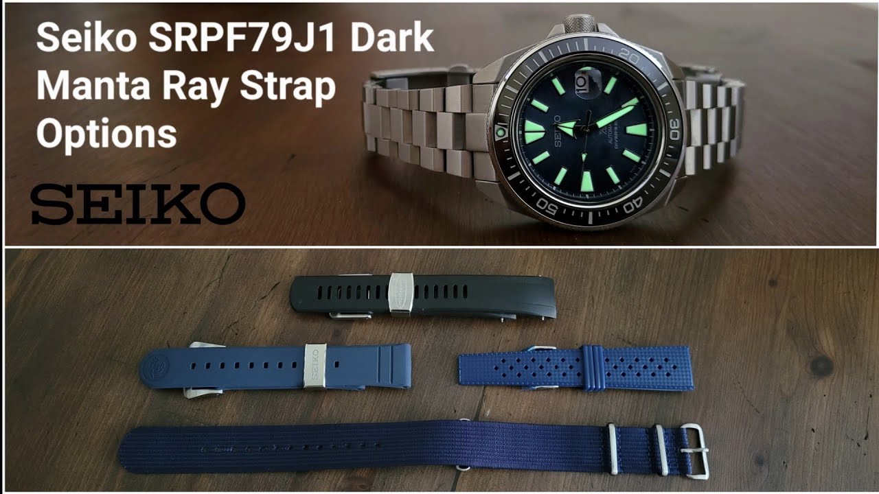 Варианты ремешков для Seiko SRPF79J1 King Samurai Dark Manta Ray