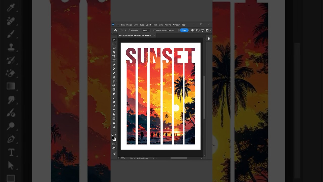 Poster Design in Photoshop - How to Create This Simple Poster with Text Overlay!