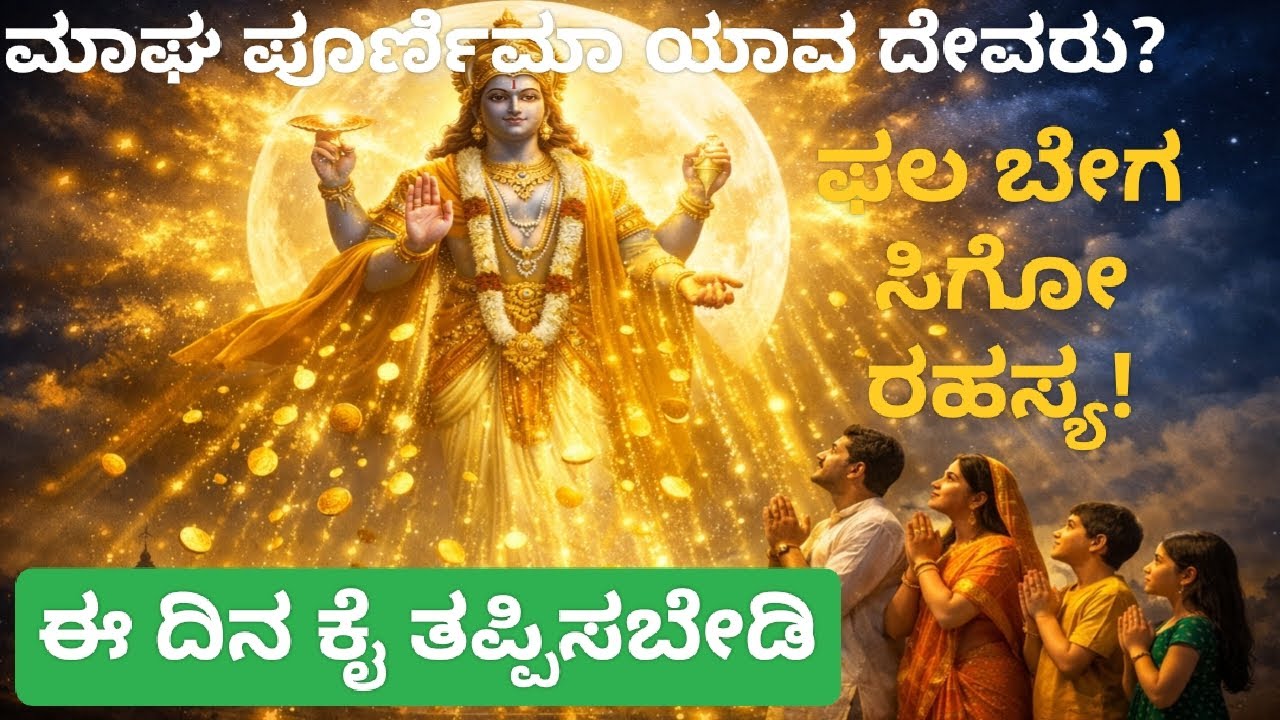 ಮಾಘ ಪೂರ್ಣಿಮಾ 2026 | ಈ ದಿನ ಮಾಡಿದ್ರೆ ತಕ್ಷಣ ಫಲ | ಯಾವ ದೇವರನ್ನು ಆರಾಧಿಸಬೇಕು? | Powerful Upayagal​u