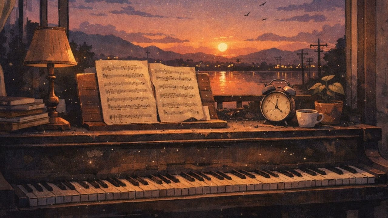 Dust On The Piano 🎹✨ | Emotional Vintage Lofi Beat | Midnight Study & Rain Vibes