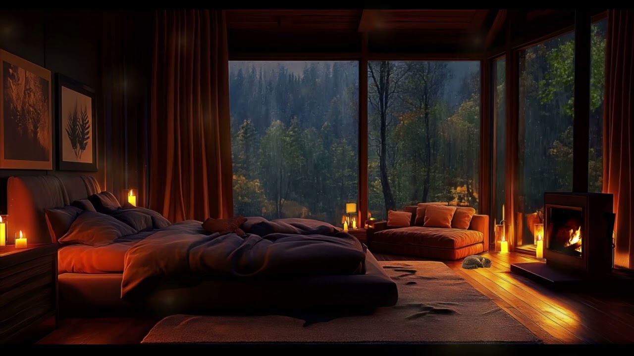 Cozy Fireplace Crackling 🔥 Warm Indoor Ambience for Sleep, Relaxation & Stress Relief