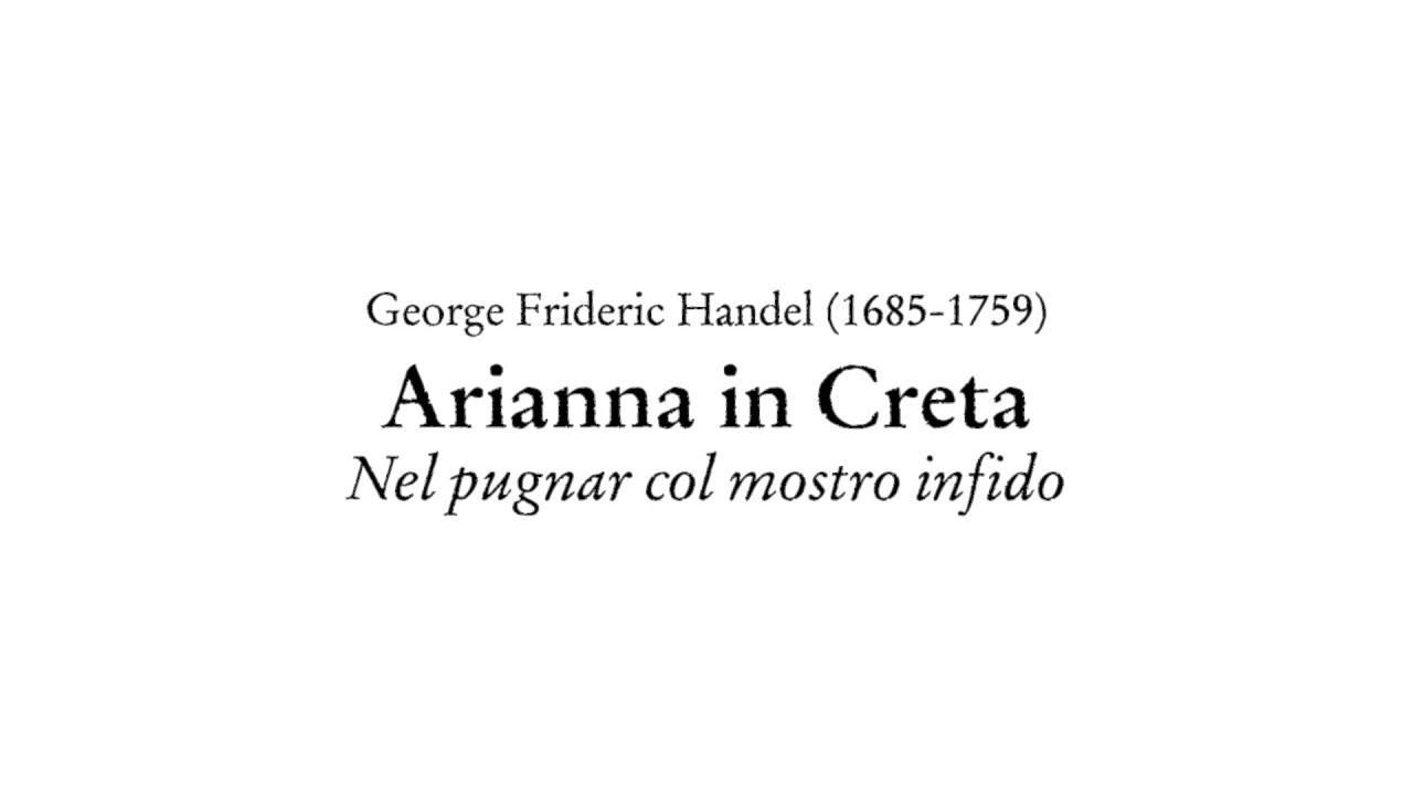 Beth Taylor - Handel: Arianna in Creta - 