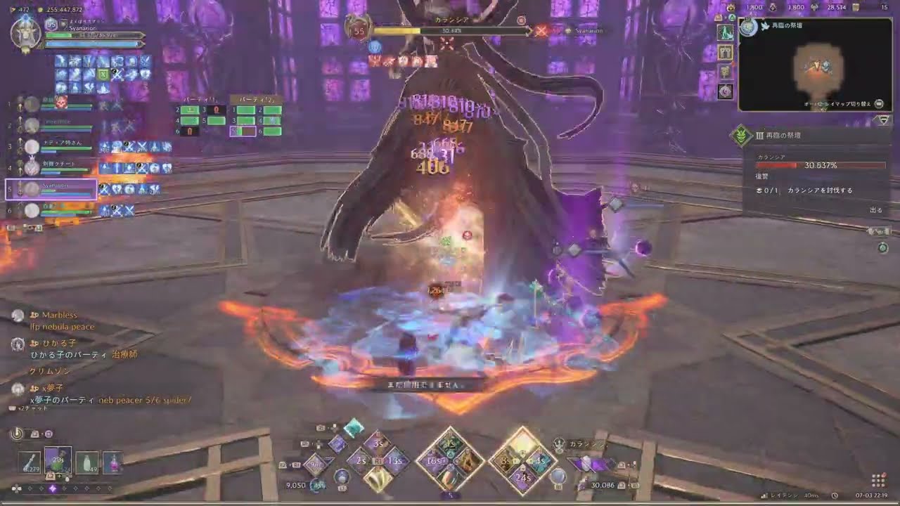 Throne And Liberty スロリバ 12人レイド 再臨の祭壇Ⅲ カランシア討伐 剣盾×スピア スチールハート タンク視点 プレイ動画