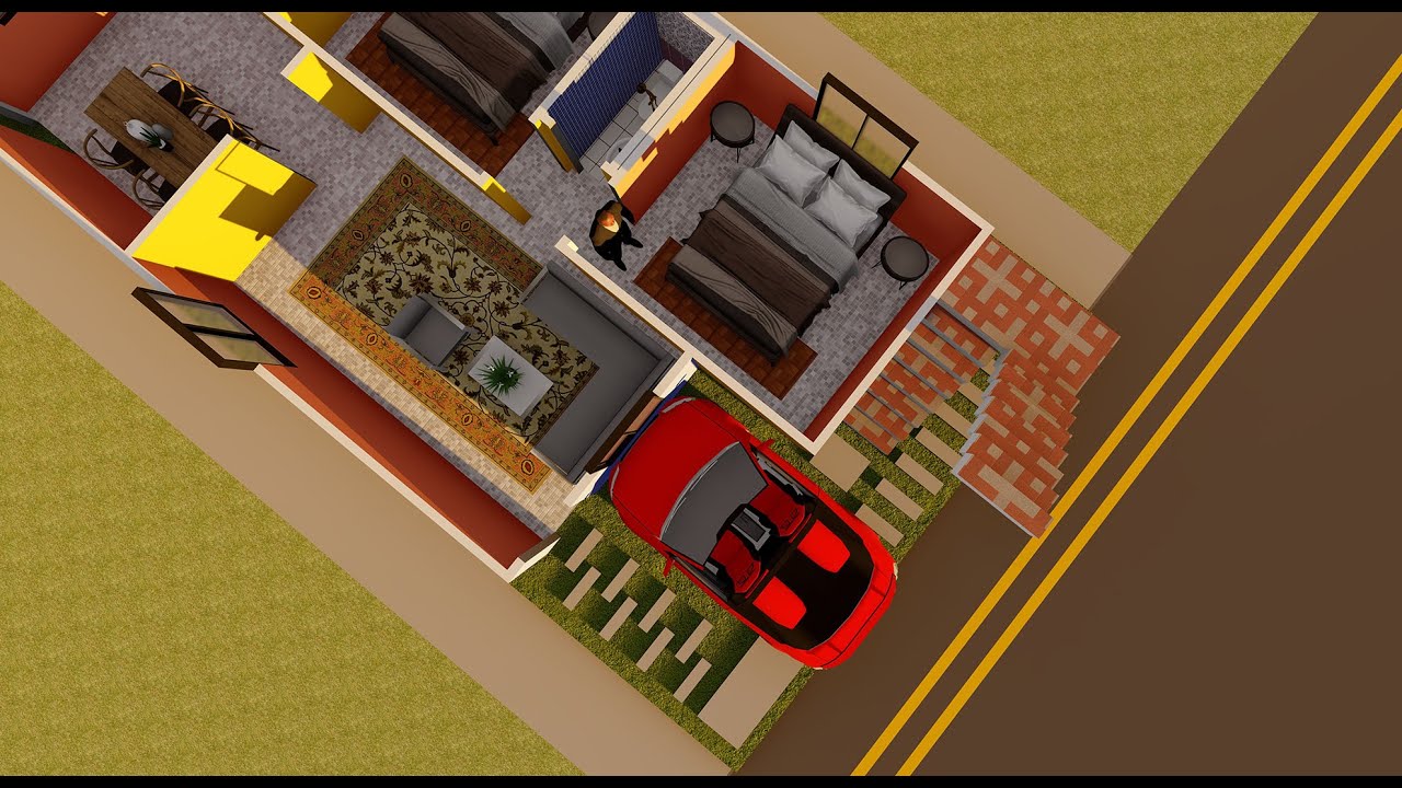 25*45 house plan with car parking , 25x45 house elevation , 25 by 45 feet house plan