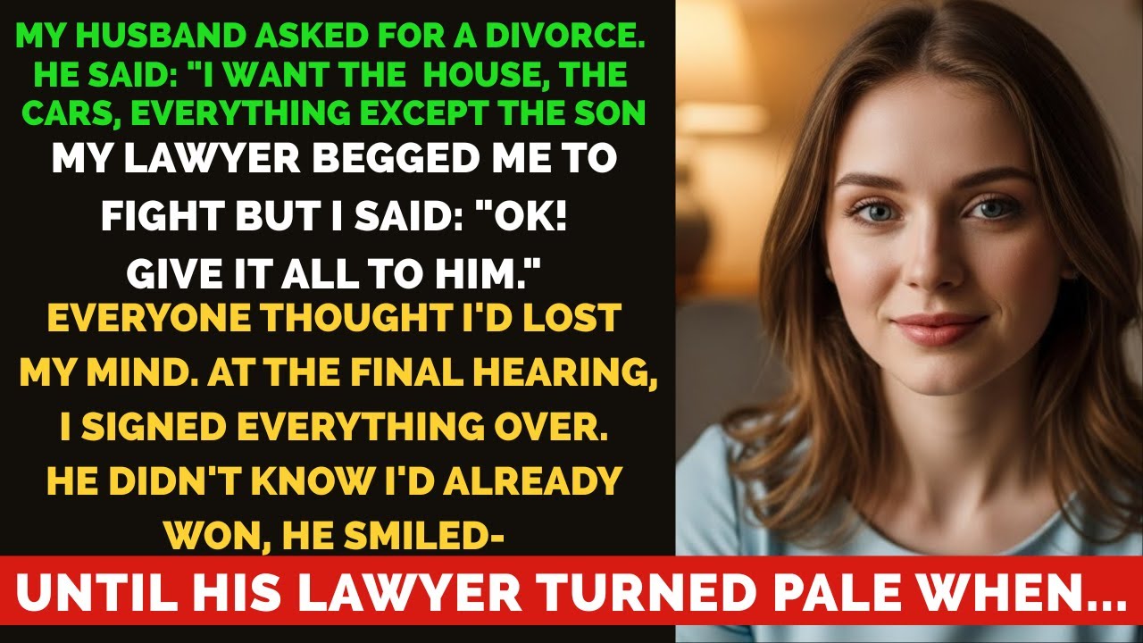 My Husband Took Everything In The Divorce — I Smiled And Said 