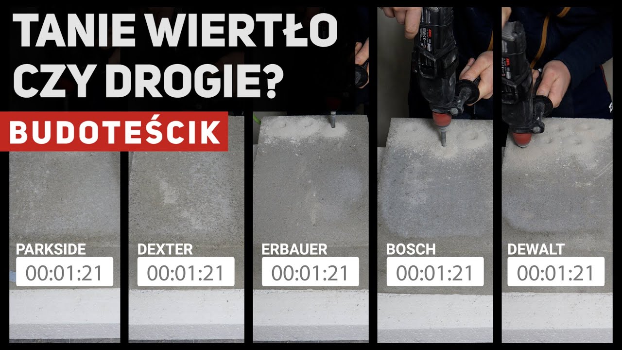 Szybki test wierteł sds z market&oacute;w - co wybrać, taniej czy drożej?