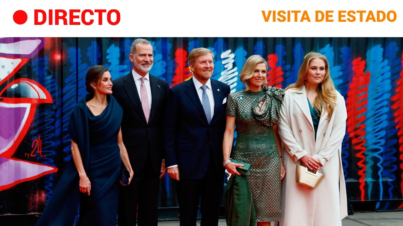 PAÍSES BAJOS: Recepción de FELIPE y LETIZIA a GUILLERMO, MÁXIMA y la princesa AMALIA  | RTVE