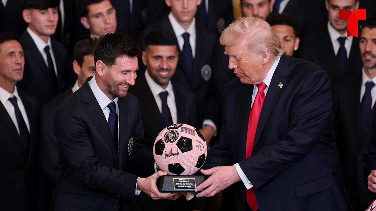 Trump recibe a Messi y al plantel del Inter Miami FC en la Casa Blanca