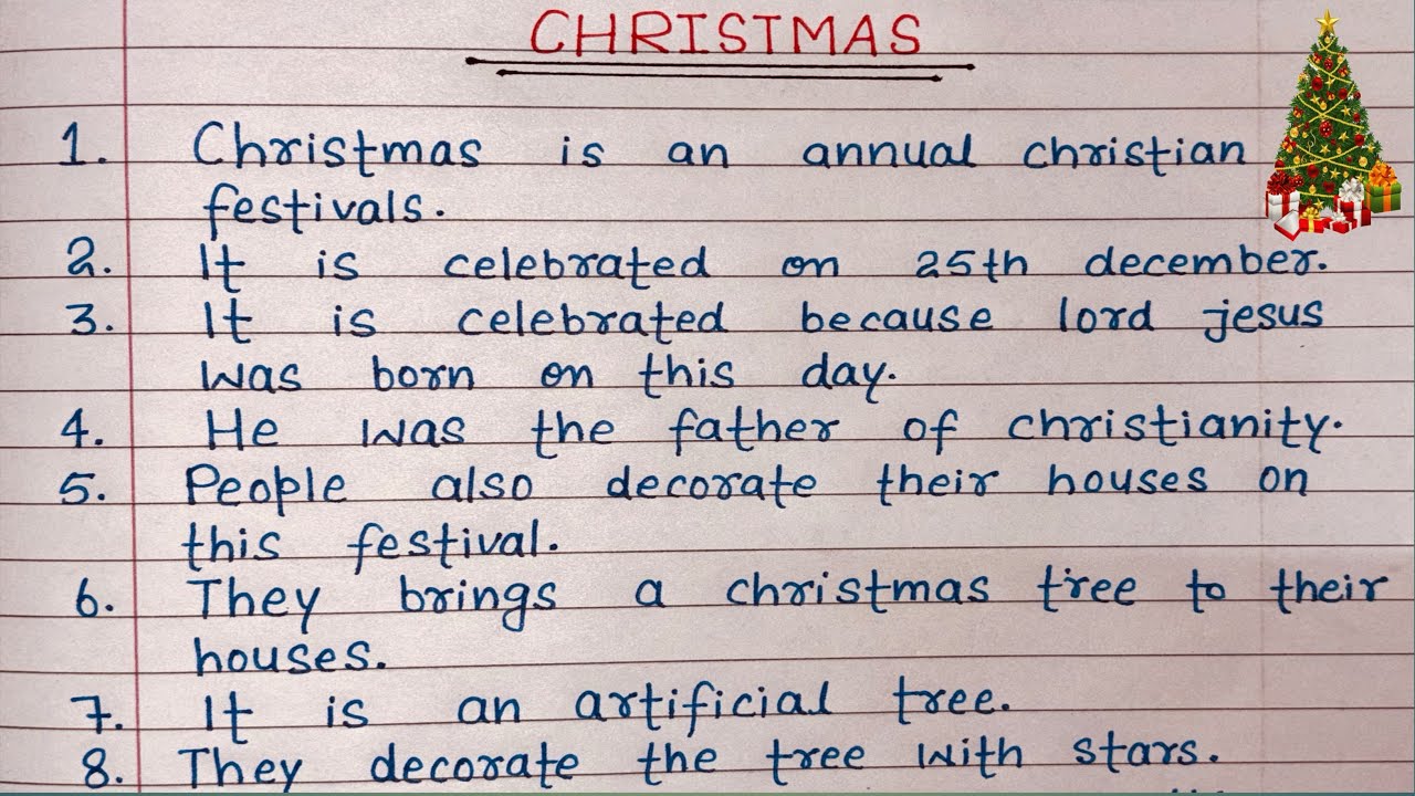 10 Line On Christmas in English | Essay on Christmas | Christmas Day Essay | Christmas Day 2026
