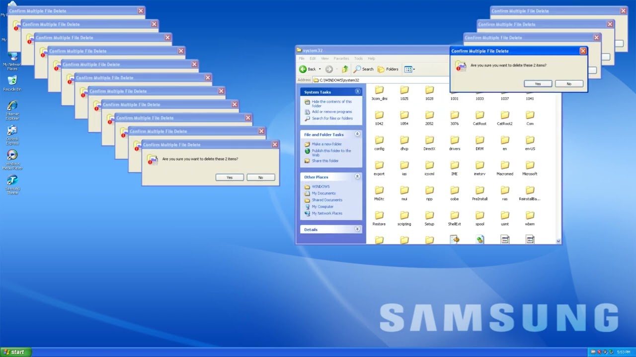 Windows XP Crazy Error (Samsung Theme)