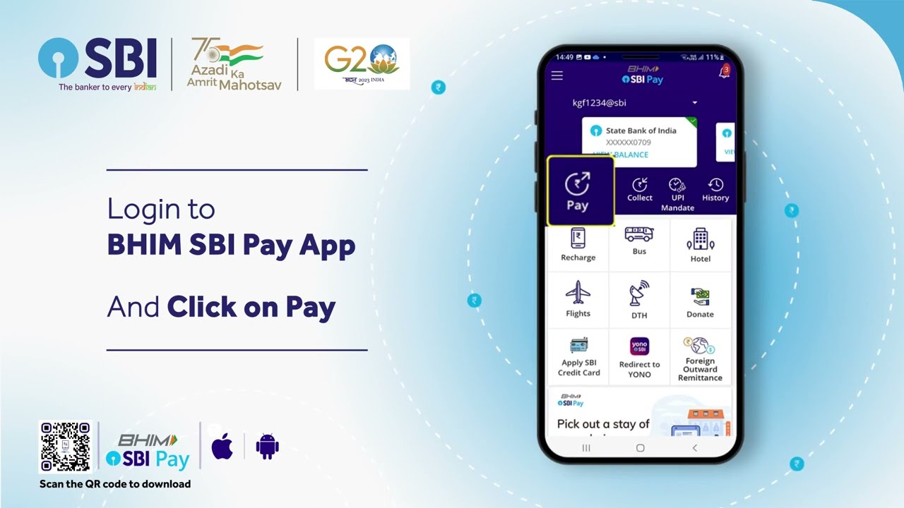 Seamless payments to Beneficiary VPA or UPI Number with the BHIM SBI Pay app.