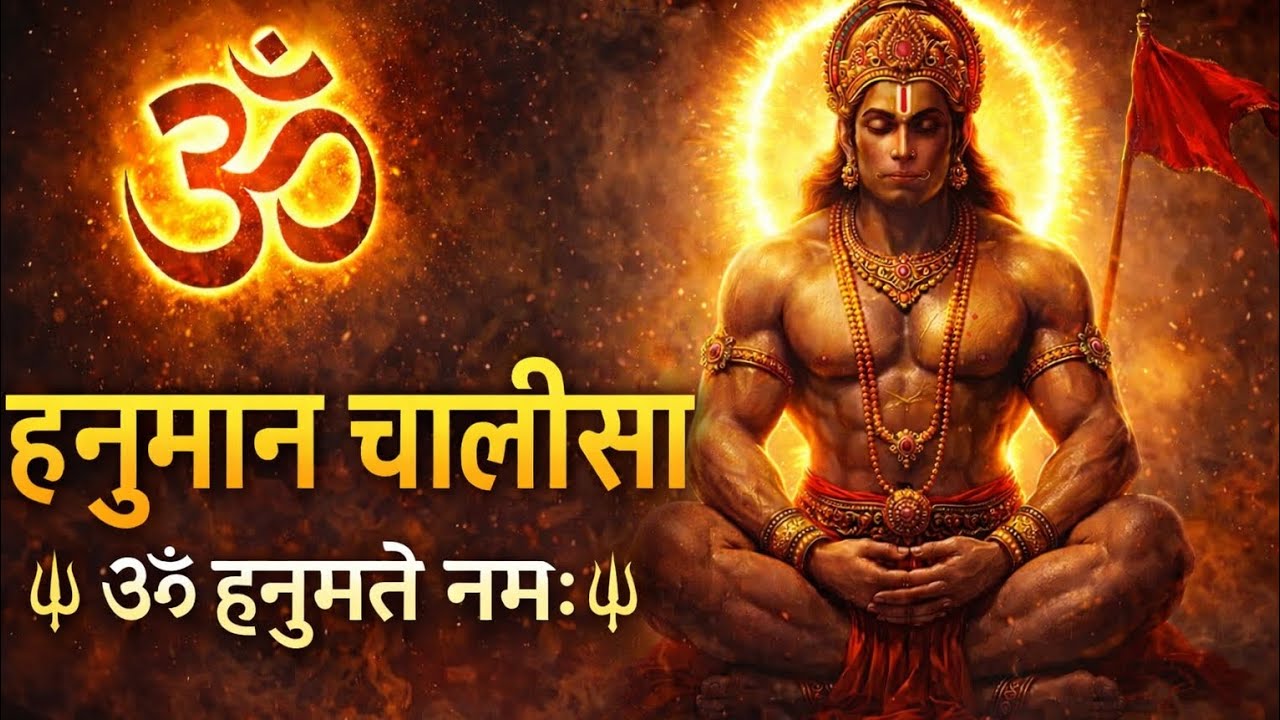 ॐ हनुमान हनुमते 🔱 | Fast Hanuman Chalisa | PowerfulHanumanMeditation Music 