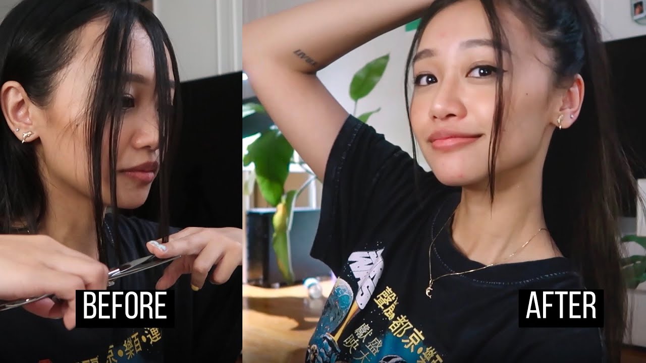 I cut my own face framing bangs