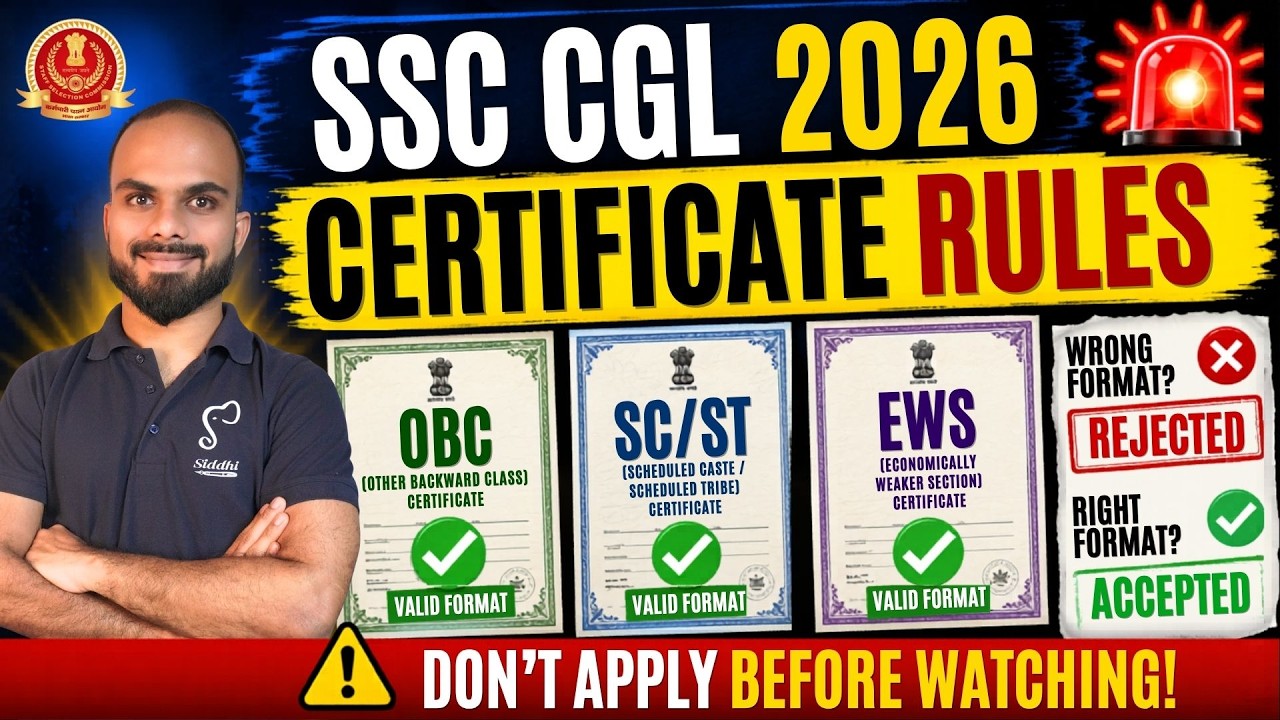 SSC CGL 2026 Certificate Confusion Solved | OBC, EWS & SC/ST Complete Guide