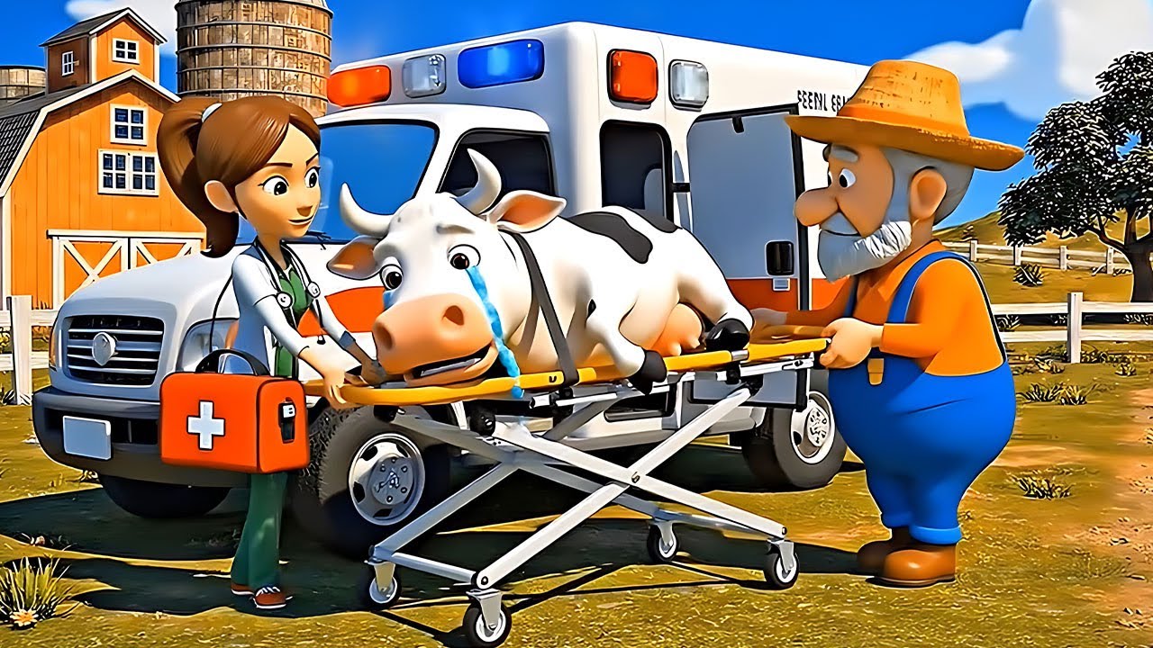 Farm Animals Adventure The Bulls' Big Lesson! 🐂🚜 Old MacDonald’s Farm 3D Cartoon Stories for Kids