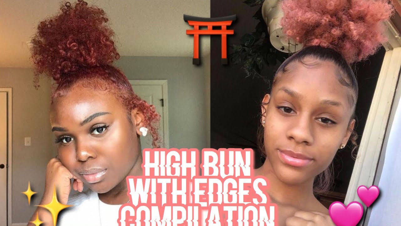 HIGH BUN W/ EDGES COMPILATION⛩💕✨!!! | PRINCESS BEAUTY