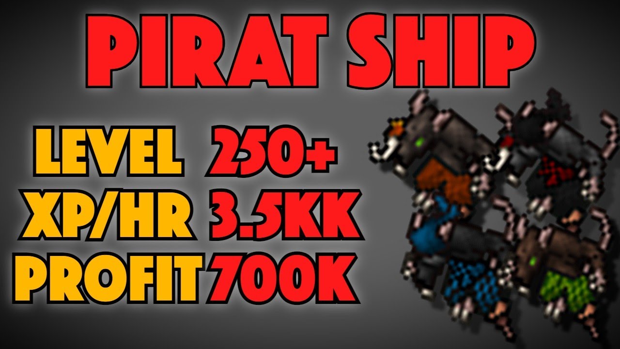 TIBIA PIRAT SHIP | EK HUNT SOLO - LEVEL 250+ *muito profit!!*