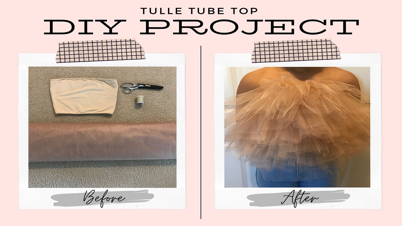 DEAR DIY'ER: Tulle Tutu Tube Top Tutorial | EASY FASHION DIY PROJECT | Crown Me Quita