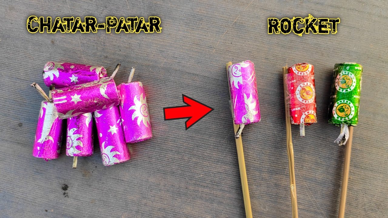 Making Rocket from Chatar-Patar || How to make Diwali Rocket at Home