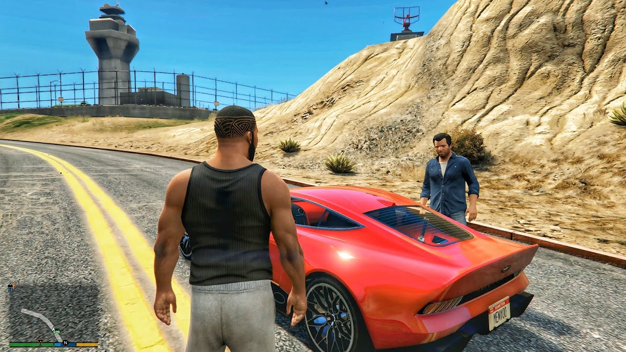 Gta V Enchanted - Franklin & Michael Team Up and Steal a Super Car from a Secret Location