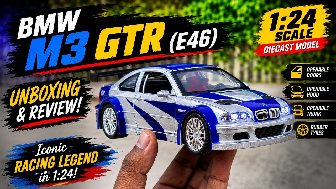 BMW M3 GTR E46 1:24 Scale Diecast Model Unboxing 🔥 | Detailed Review & Showcase