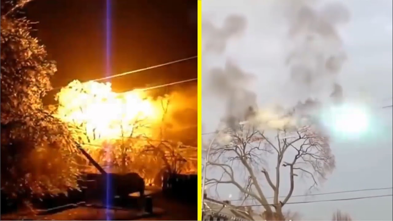 Detik detik pohon terbakar listrik tegangan tinggi
