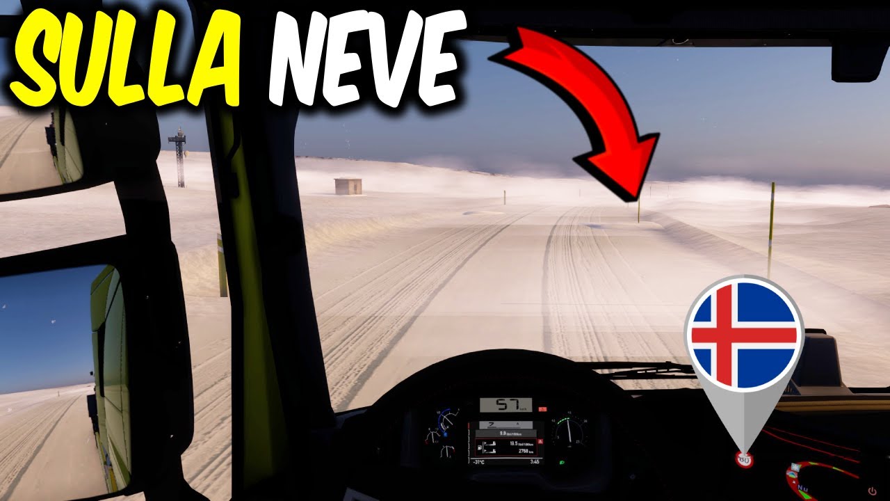 CON IL CAMION IN UNA TEMPESTA DI NEVE  in Islanda