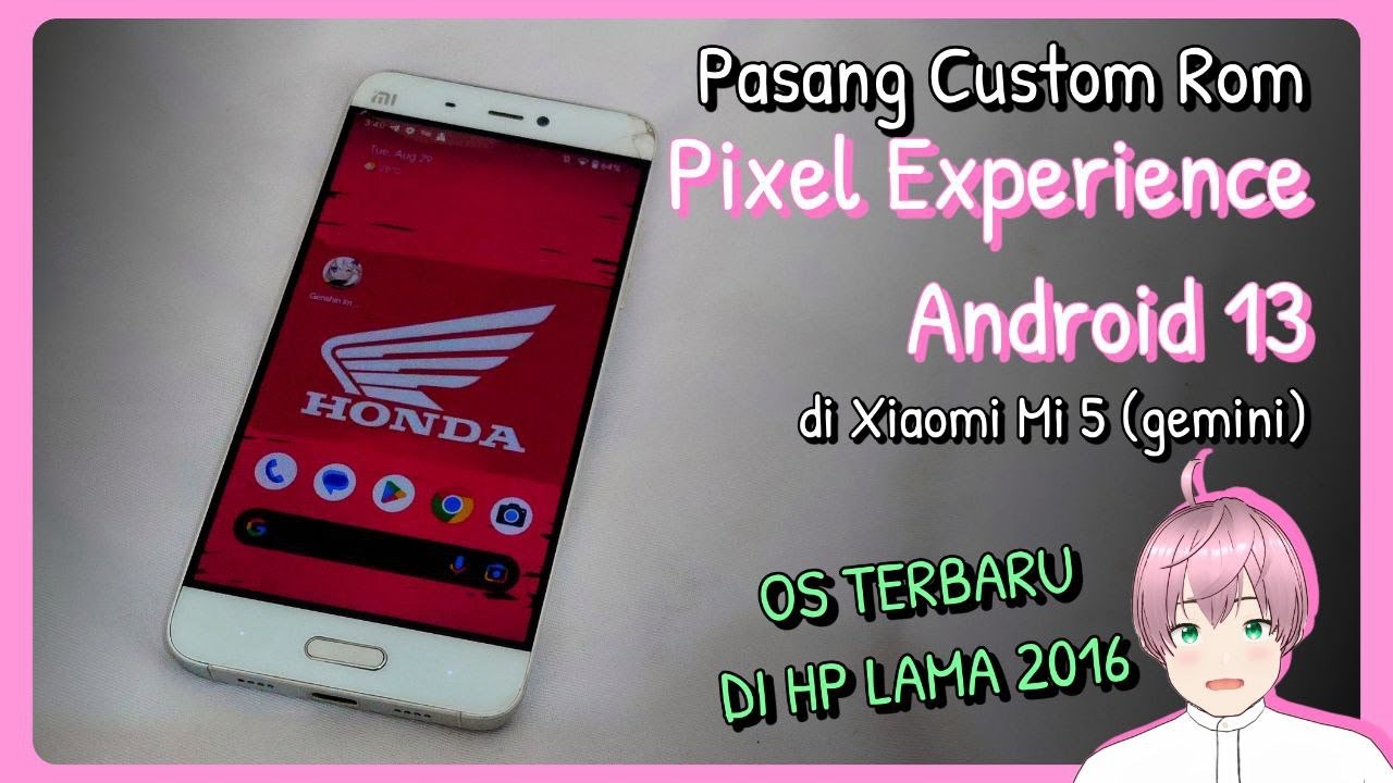 Mencoba pasang Custom Rom Android 13 Pixel Experience di Xiaomi Mi 5 (gemini) [vTuber Indonesia]