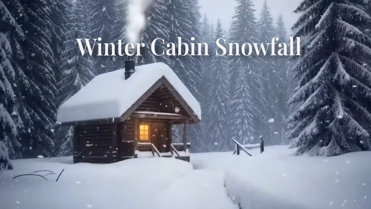 Winter Cabin Snowfall | Ambient Music for Meditation, Study & Relaxation