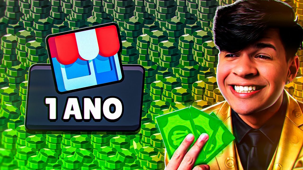 COMPREI a LOJA DURANTE 1 ANO no BRAWL STARS!