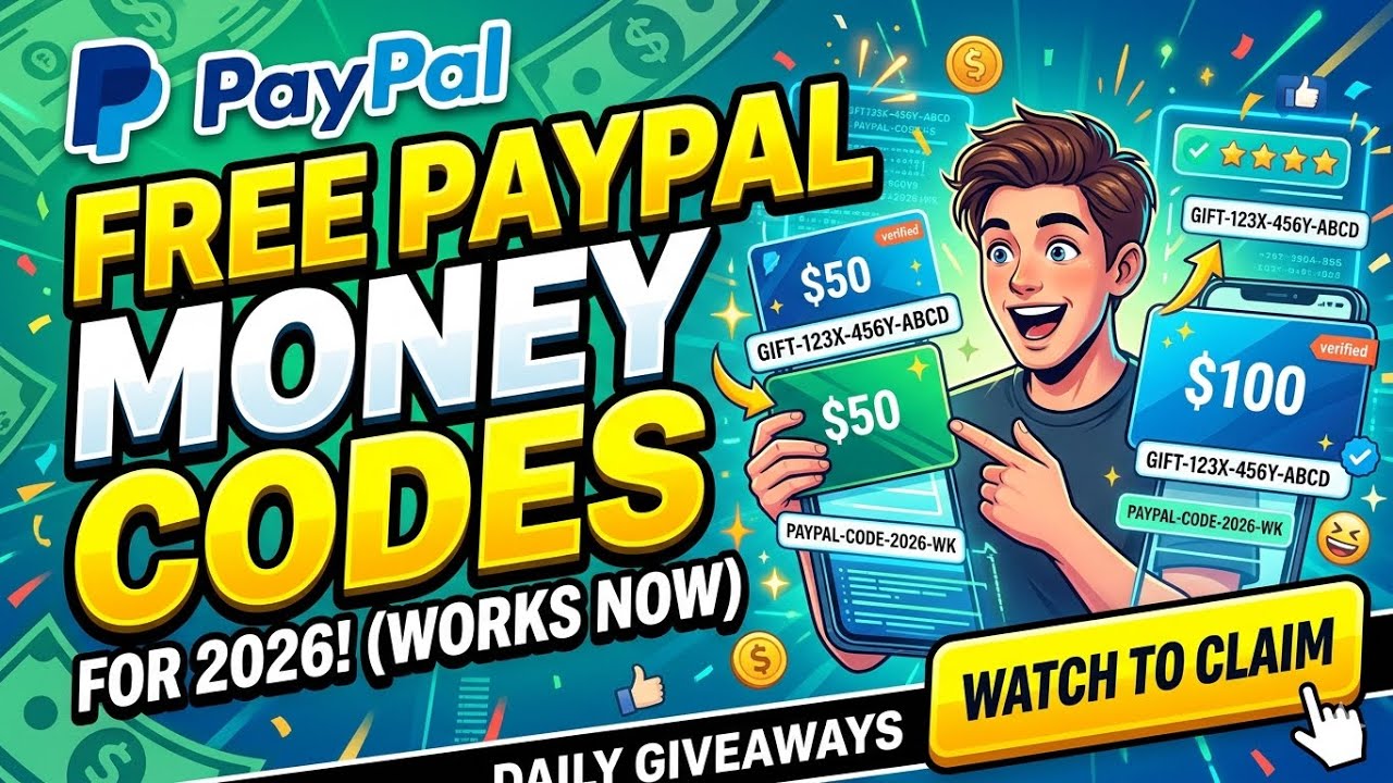 Free PayPal Money Working Codes 2026! 