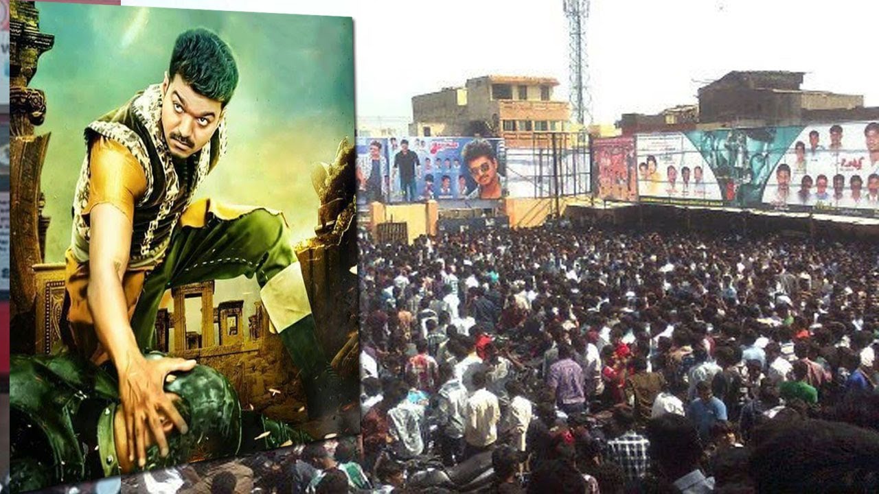 Vijay Kerala Fans Celebrating Puli Release | Public Review