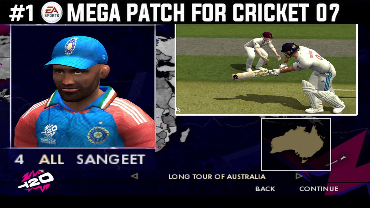 4 Day Practice Match : India tour of Australia 2025 -  Ea Cricket 2007 Mega Patch 2024 Career Mode