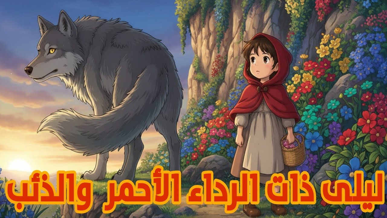 #قصص_أطفال  : ليلى ذات الرداء الأحمر و الذئب 🐺🐺