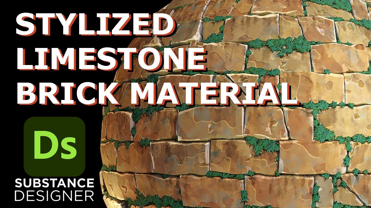 Stylized Limestone Brick Material Tutorial - Substance Designer